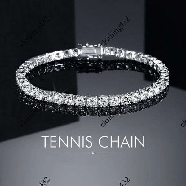 designer design Jewelry vvs moissanite bracelet hip hop 3mm 7 8 inch iced out diamond sterling sier 4mm 5mm woman tennis chain valentines day gift accessory