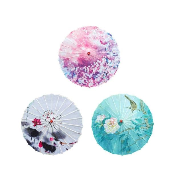 Dancing Chinese Umbrella Oiled Props Paper Oil Paper Parasol for Cosplay Dance Recitals Performance Wedding Music Festivals C260609
