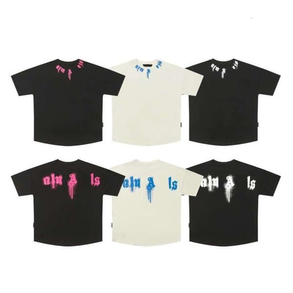 Palmeangles Shirt Designer Men Women T Shirt Trendy Street Classic Letter Print Casual Tshirts Quick Drying Summer Loose Round Neck Palms Shortsleeved Shirt Top 02A