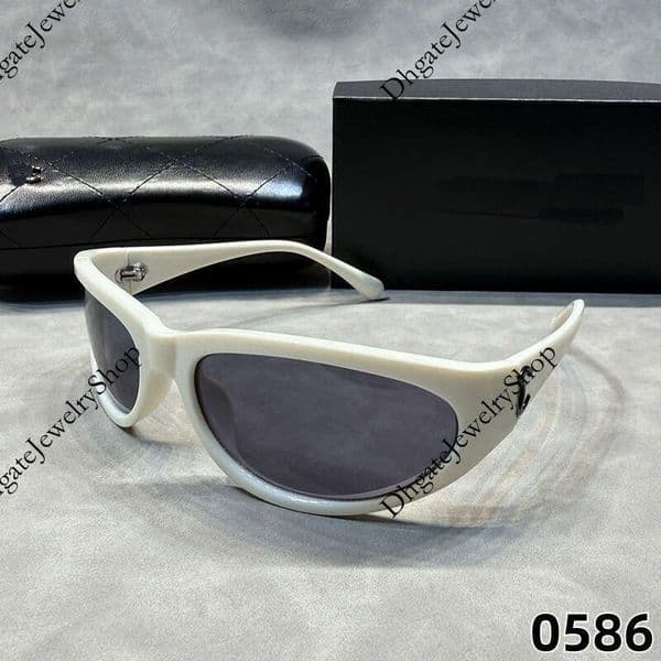 Designer Sunglasses channels New Designer Sunglasses Unisex Headband Curved Narrow Frame Outdoor Sunglasses cc sunglasses