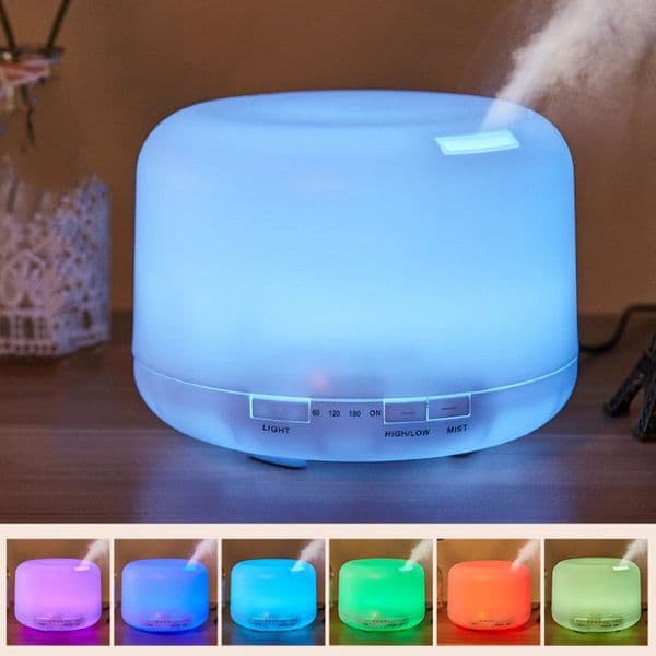500ML Air Humidifier Essential Oil Diffuser Aroma Diffuser With Colorful Night Lights USB Humidifier Mini-Size Humidifier 260608