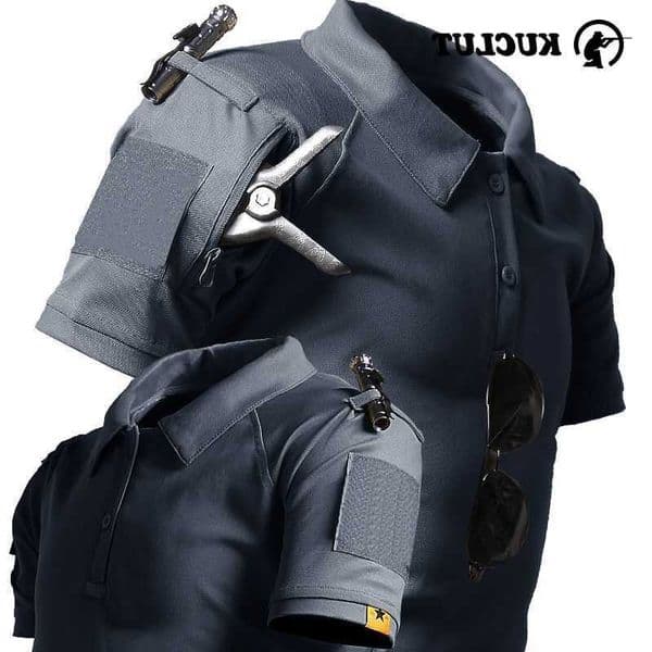 Physical Training Clothes Quick Drying Breathable Tactical Short Sleeve T-shirt Summer Mens Outdoor Military Style Lapel Top L260609