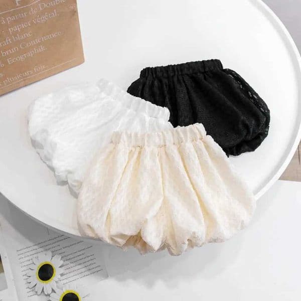 2023 Baby Girls Summer Wear Fashion Solid Color Bud Shorts Children Kids Birthday Princess Shorts Pants ClothesT260609