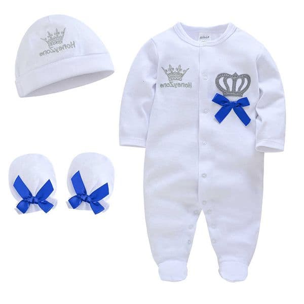 Set 4PCS/lot Clothes White Baby Boys Roupa de bebes Baby Girls Clothing Plain Baby Clothing Sets Rompers Newborn Cotton 0-9M C260609