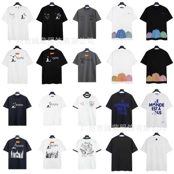 High quality designer clothing Ceiling Donkey T-shirt 2026 new letter series pattern embroidered printed short-sleeve T-shirt for men and women trendy3M5Z