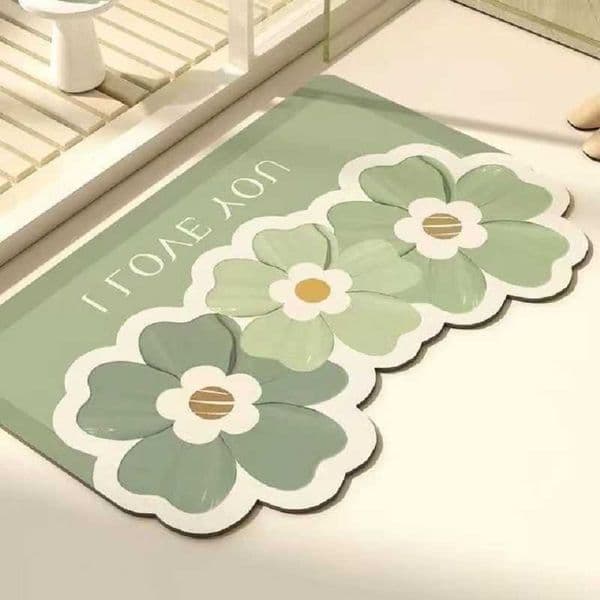 Simple 1PC Bathroom Diatom Mud Floor Mat Toilet Absorbent Non-Slip Mat Home Entry Door Carpet Entry Door Soft Floor Mat D260609