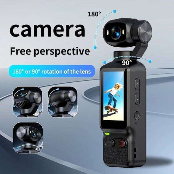 HD 4K 180 Degree Rotatable For Vlog YouTube Tiktok Girls Record Life Video Recording Entry Portable Action Camera 26L0609