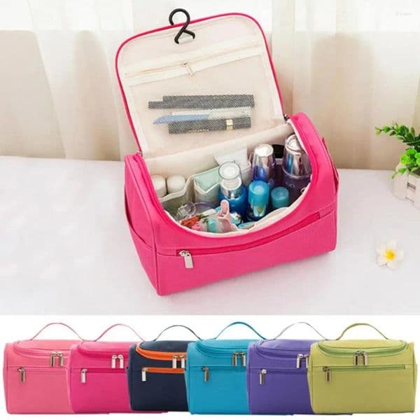 Cosmetic Bags Unisex Large Waterproof Hanging Makeup Bag - Lightweight Zipper Organizer Wash Toiletry Ideal Gift For Travel Essential