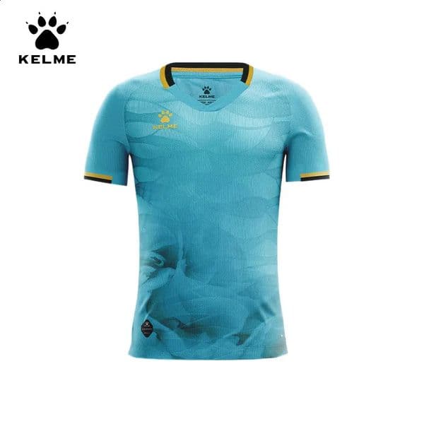 Kelme Short Sleeve Men Training Shirt Vneck Football Top Running Sports Breathable Quick Drying Tshirt 260609