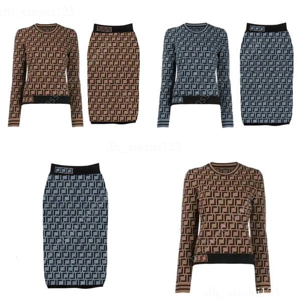 Women Knitted Sweater Cardigan Autumn Women Two Piece Set Sweater Ladies Dress knit Slim Fit Round Round Neck Jumpers Soft material Long Sleeve High End Clothin