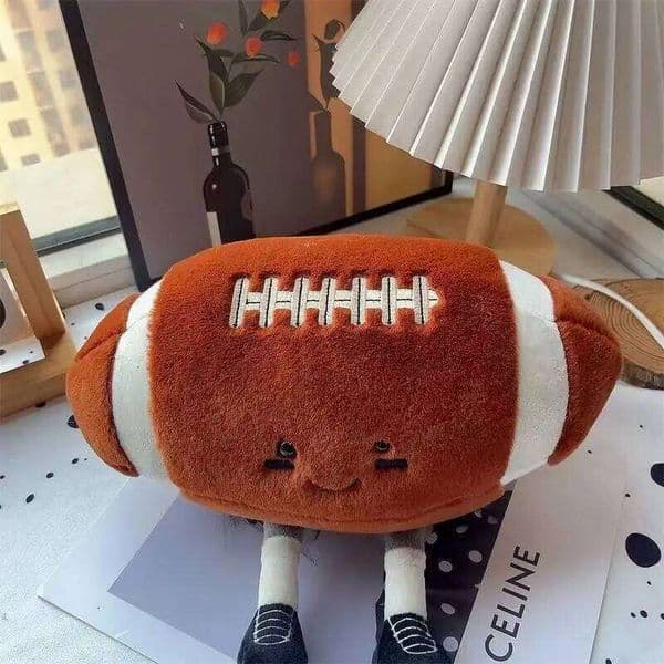 20cm Simulation Rugby Plush Toy Handmade Doll Cartoon Anime Cute Pillow Cushion Home Decoration Children's Birthday Gift To 26Y0609