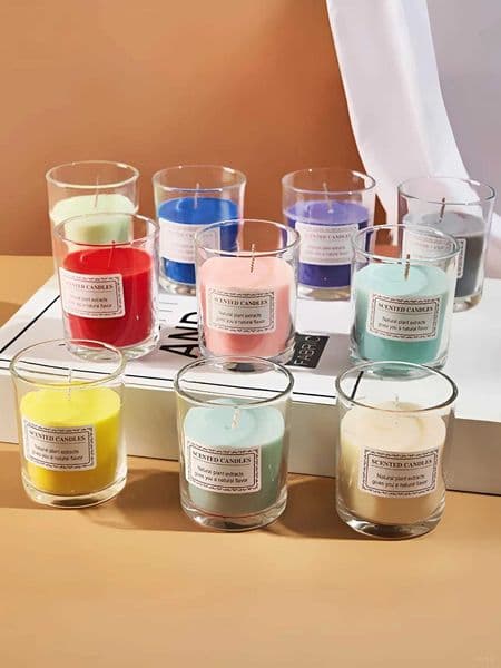 1PC Romantic Smokeless Soy Wax Candle - Glass Aromatherapy Gift Box Home Wedding Decor Companion Souvenir D260609