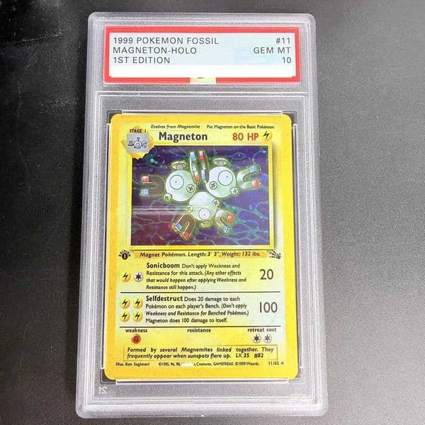 DIY Card 1999 FOSSIL MAGNETON-HOLO 11/62 Collection Card Copy Card Anime Game Gift Toy L260609C69X