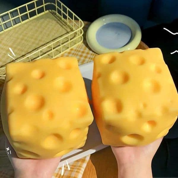 Toy Cheese Squeeze 1/2pcs Giant Extra Large Size Cheese Squishy Fidget Toys Slow Rebound Shapeable Venting Ball for Adults Gifts L2606091