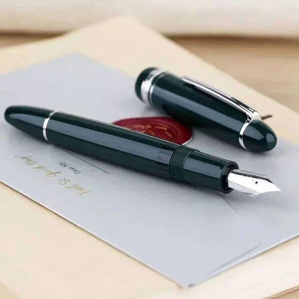 MAJOHN P136 Resin Fountain Copper Piston EF 0.4mm F 0.5mm M Nibs School Office Supplies Student Writing Gifts Pen Stationery W260610