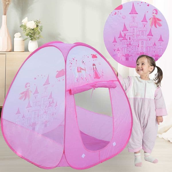 Childrens Tent Portable Foldable Folding Play Tent Baby Play House Large Girls Princess Prince Castle Outdoor Toy Kid Boy Gift L2606103
