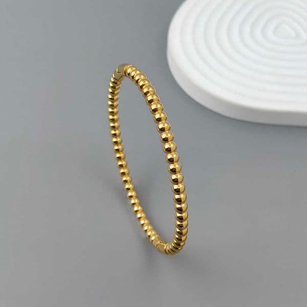 round bead stainless steel Classic gold-plated womens bracelets high-quality waterproof metal bracelets party jewelry M260610