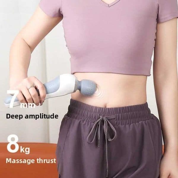 Deep Tissue Massage Gun USB Rechargeable Portable Full Body Muscle Massage 5-speed Adjustable Fascia Gun Pink and Black L260610