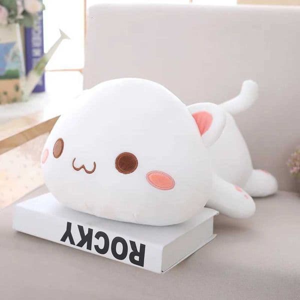 Cat Kaii Lying Plush Toys Stuffed Cute Cat Doll Lovely low Soft Cushion Kids Birthday Gifts Bedro Decor J260610