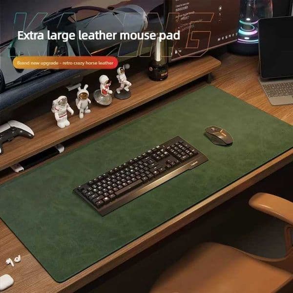 Crazy Horse Texture Pu Mousepad Portable Mouse Pad Large Gaming Waterproof Non-slip Suede Desk Mat Computer Keyboard Desk Pad Z260610