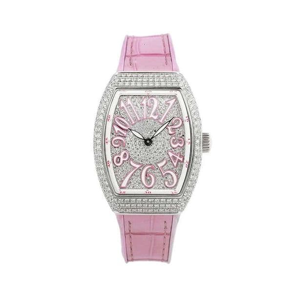 Women's fashion stars diamond watch stainless steel metal shell rubber leather top designer team 50m waterproof
