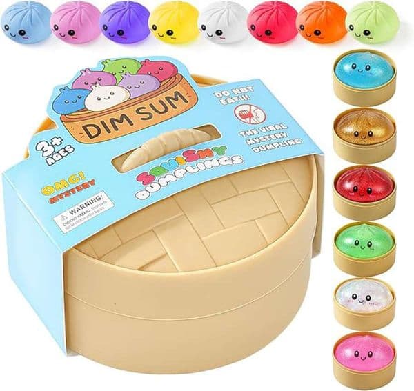 Wholesale Squishy Dumpling Slow with steamer and logo Rebound Stress Relieving Balls Decompression Toy Design for Anxieties Tension Release