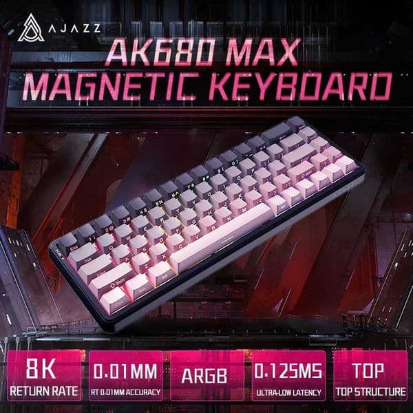 AJAZZ AK680 MAX Wried Magnetic Mechanical Keyboard HE Fast Trigger Gaming Keyboard Hall Effect Switch 65 8K Polling Rate 68 key Z260609