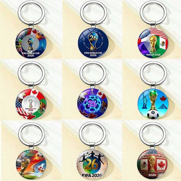2026 US-Canada-Mexico World Cup mascot keychain souvenir acrylic pendant football-themed gift S260609