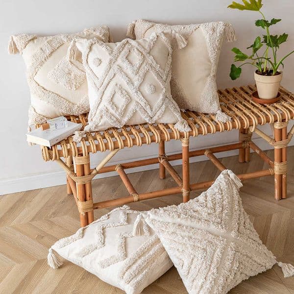 Premium Modern Tufted Pillowcase for Bedroom Sofa Office Car Cushion Homestay Hotel Pillowcase Pillow Cover L260606