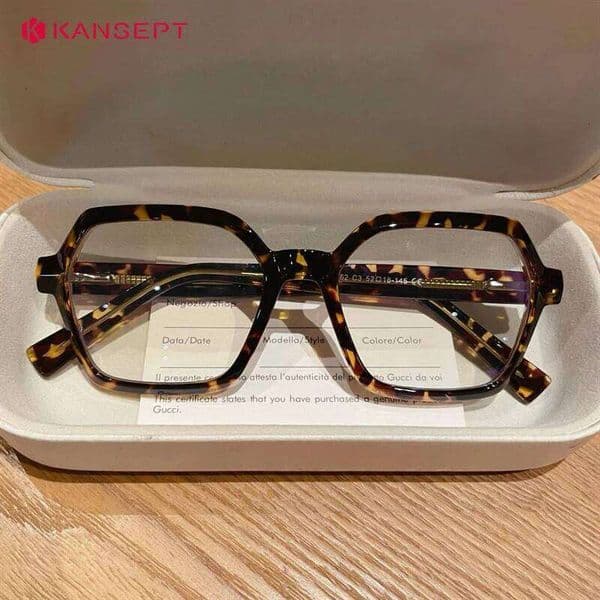KANSEPT Square Eyeglasses Wo Men's Reading Glasses Woman Blue Light Transparent Eyepieces Optical Lenses With Recipe Glasses-3 26Y0606