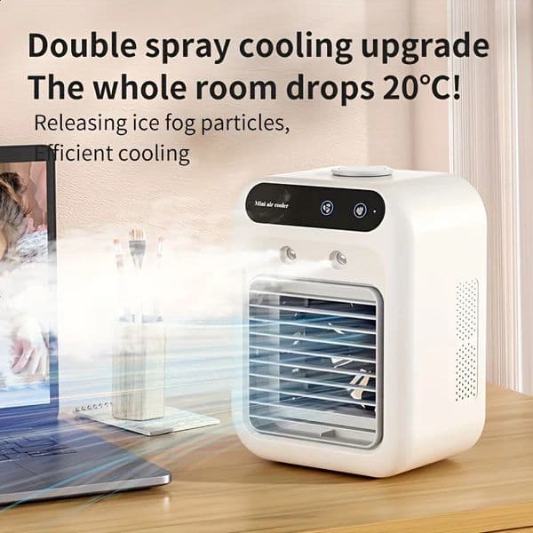 USB Desktop Fan Water tank Mini Air Cooler Portable Personal Cooling Device 1800mAh Lithium Battery Low Voltage Fan 260609