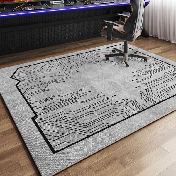 Casual Luxury Gaming Room Carpet Quiet Bedroom Office Chair Floor Mat Anti-Slip Male Dormitory Carpet Home Decoration D260610