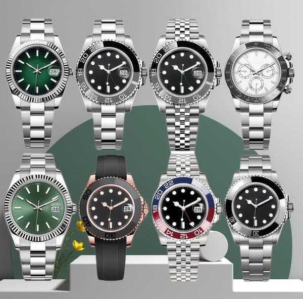 Automatic men's watch luxury mechanical fashion design 41mm model 36mm 904L all stainless steel black ceramic luminous sapphire glass wristwatches HG