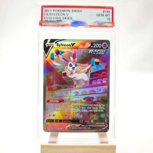 DIY Card 2021 FA/SYLVEON V EVOLVING SKIES 184/203 Collection Card Card Anime Game Gift Toy L260609GTM9