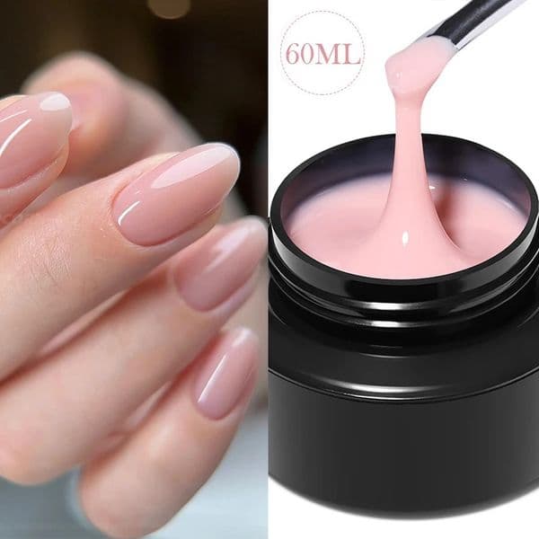 60ml Nude Pink Nail Extension Gel Acrylic UV Gel UV LED Soak Off Nail Extension Construction Gel for French Nail DIY 260603