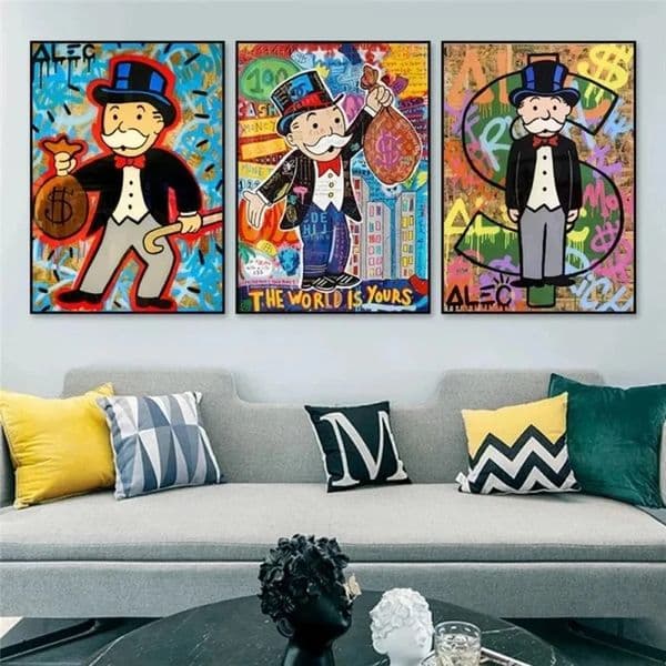 2026 Luxury Designer Decor Money Millionaire Alec Posters cologne And Prints Street Graffiti Canvas Painting Cartoon Wall Art Pictures For Living Room perfume H 21