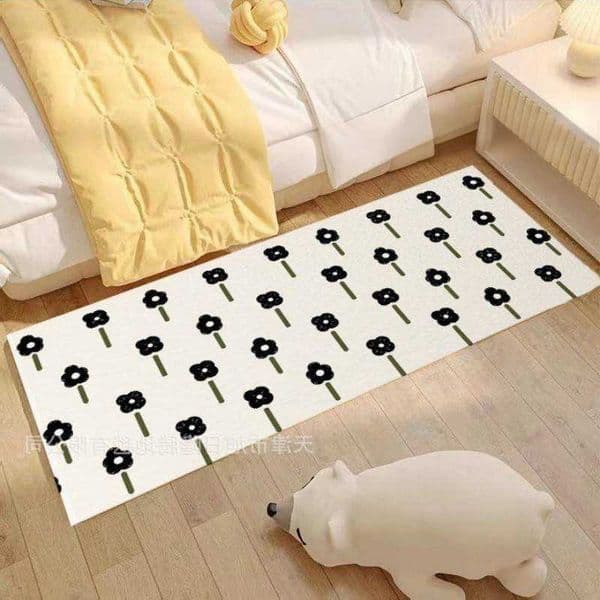 Printed Korean-Style Living Room Bedroom Rug Bedside Rug Bay Window Mat - Soft Comfortable Home Decor D260610