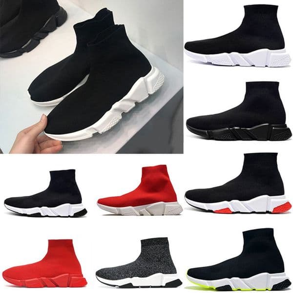 Athletic Shoe Paris Triple-S Sock Shoes Running Black White run Red Knitting Platform Oversized Sole Women Men Sneakers Outdoor Walking Designer Eur 36-47 32