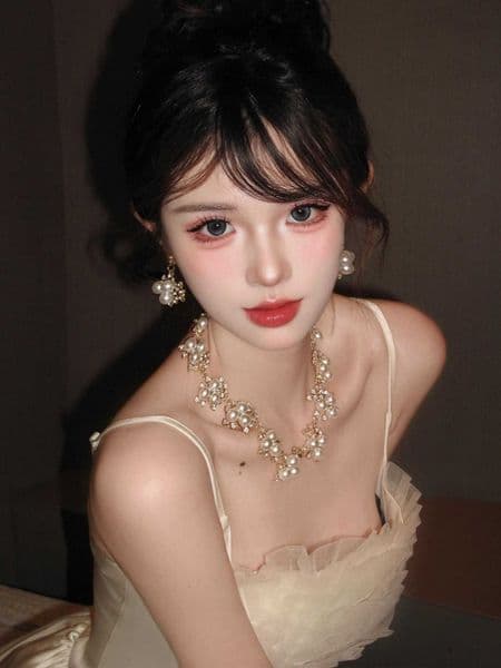 And Necklace Elegant Earring Pearl Set Vintage Court Style for Dinner Party Womens Fashion Jewelry Clavicle Chain AccessoryR260610