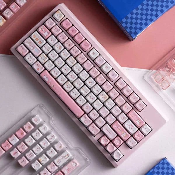 ChosfoxSoulcat 14126 Key Pixel Meow Keyca PBTPC Transparent Keycap Cherry Height Customiz Mechanical Keyboard Keyca Z260609