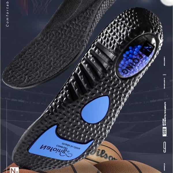 Upgraded Sports Shock Absorption Insoles High Elastic Running Sneaker Pads Rebound Deodorant Comfortable Feet Cushion 260609