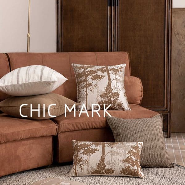 Manzhen Light French Style Earth-Toned Artistic Throw Pillow High-End Minimalist Living Room Sofa Cushion Homestay Lumbar Pillow L260606