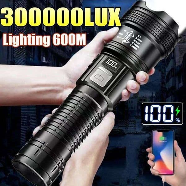 High Power LED USB Rechargeable Torch Strong Flashlight Tactical Zoom Flash Light Outdoor Camping Lantern 26L0610