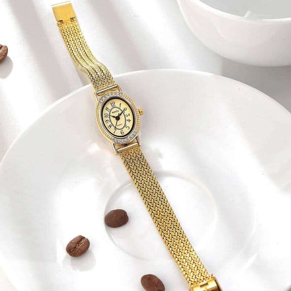 Retro Woven Stainless Steel Mesh Strap Bohemian Style Fashionable Women's Watch 26Y0610