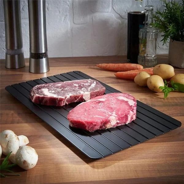 2026 Sublimation 1Pcs Fast Defrost Tray Fasts Thaw Frozen Food Meat Fruit Quick Defrosting Plate Board Defrosts Trays cologne Thaws Master perfume Kitchen Gadge 271