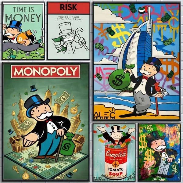 A- Alec Monopoly Poster High-definition posters, wall art for living room decor. Modern home and office decoration. 26L0610