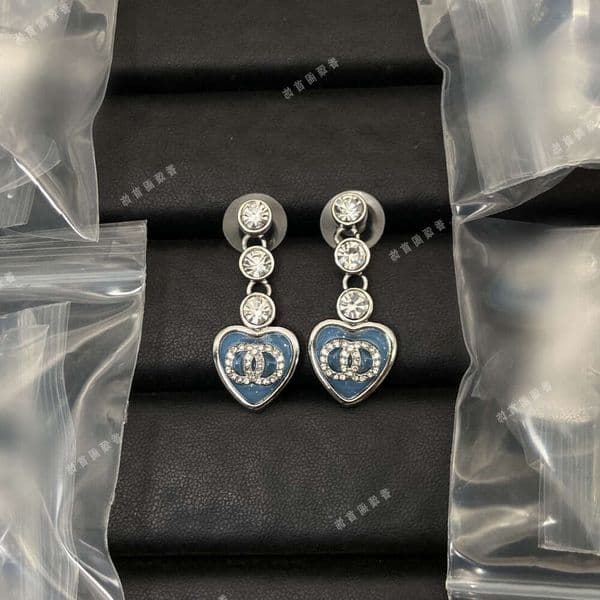 designer channels earrings double C stylish with letters heart star drop earrings for women channeled cc earring
