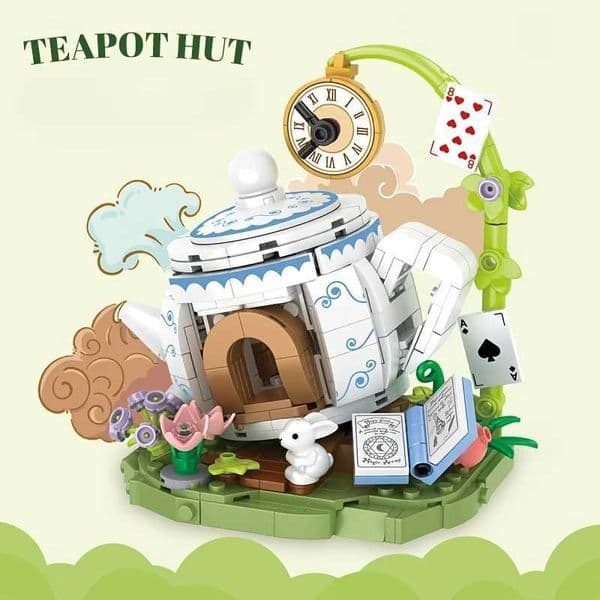 scenes mushroom street hut teapot hut friend hut elf hut candy hut tree house building set assembled building block boy Z260609