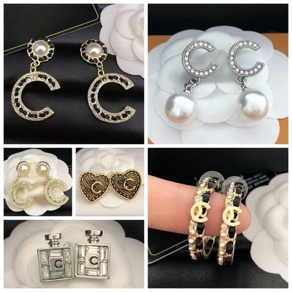 Designer Earrings Luxury for Woman Letter Studs Geometric Womens Round Diamond Crystal Pearl 925 Silver Fashion Jewelry Q260610