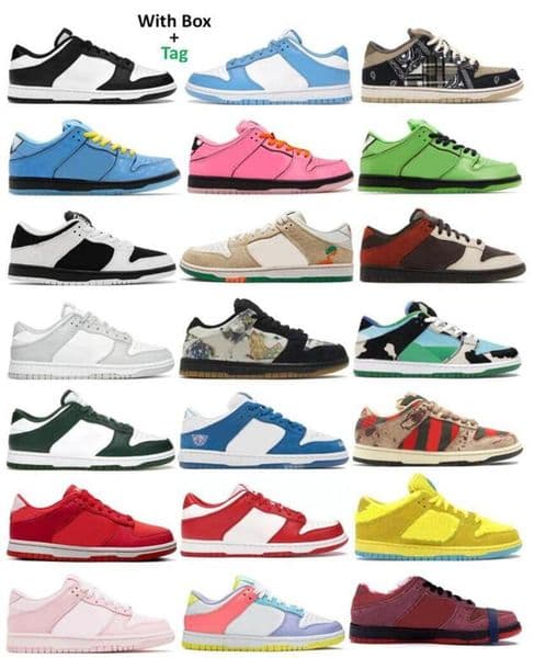 Designer Shoe Luxury Designer Shoe Stylish Casual Sneakers: Black/White Panda/Unc Bubbles/Grey Fog/Red Lobster/Triple luxury Pink/Dusty Olive/Candy Low For Men/ 32